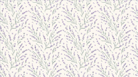 Calm Lavender Sprigs Wallpaper Mural - image 2