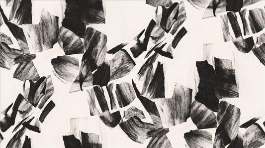 Dramatic Black Brush Collage Wallpaper Mural - image 2