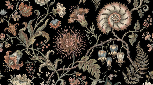 Rich Ornate Botanical Blooms Wallpaper Mural - image 2