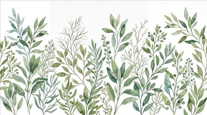 Fresh Green Leafy Border Wallpaper Mural - image 2