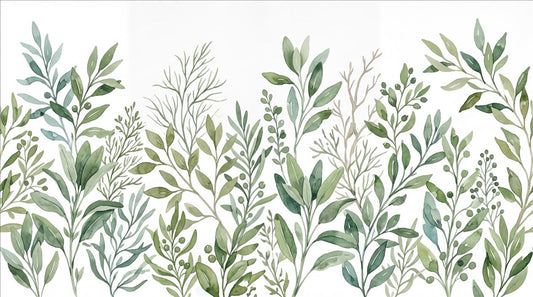 Fresh Green Leafy Border Wallpaper Mural - image 2