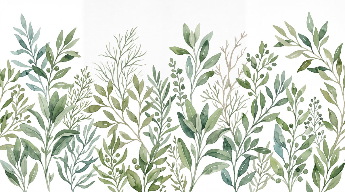 Fresh Green Leafy Border Wallpaper Mural - image 6