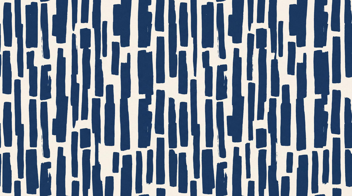 Bold Navy Block Strokes Wallpaper Mural - image 5