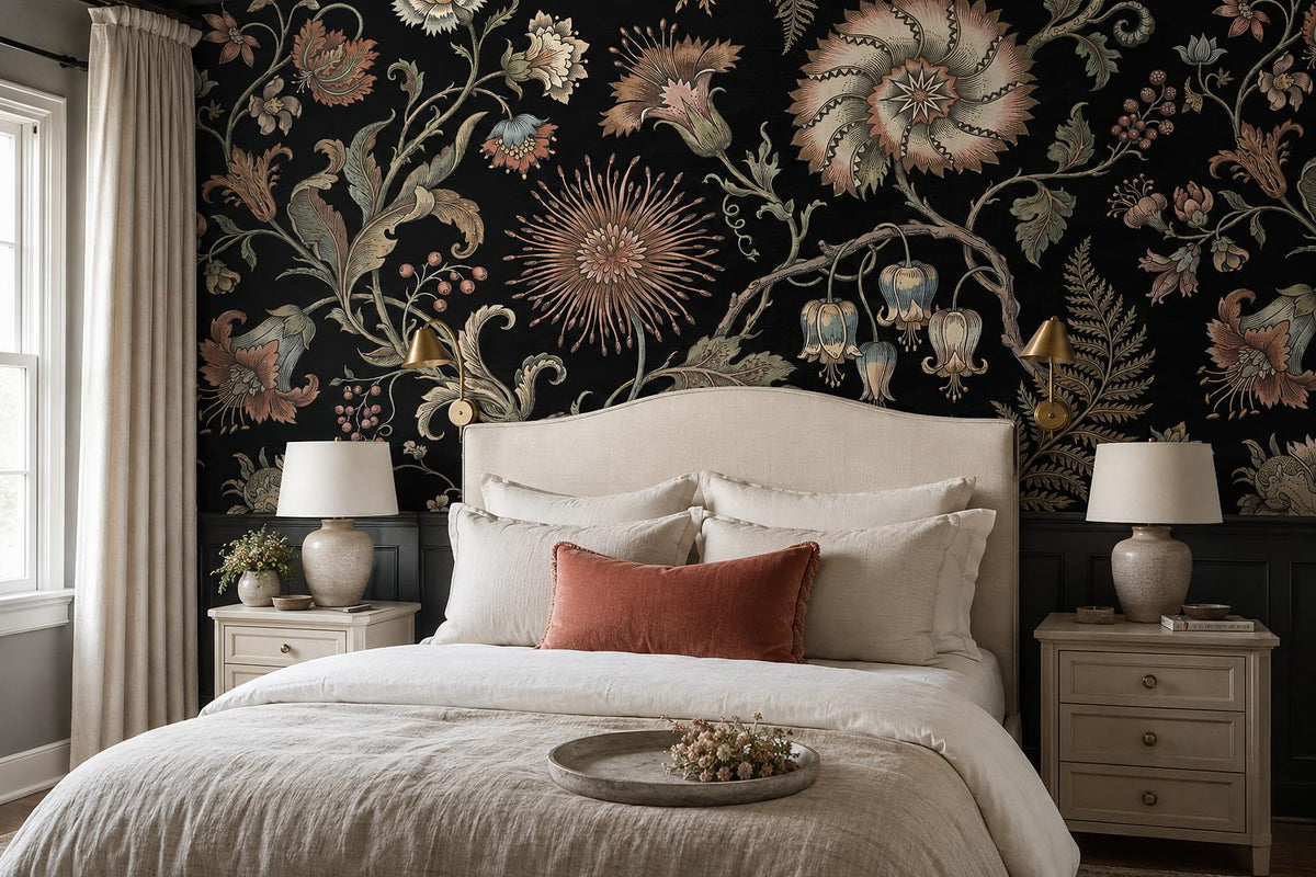 Rich Ornate Botanical Blooms Wallpaper Mural - image 3