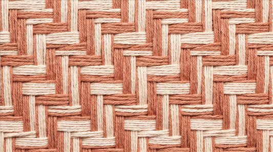 Warm Terracotta Basket Weave Wallpaper Mural - image 2