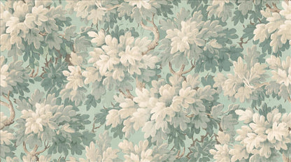 Soft Pale Green Floral Foliage Wallpaper Mural - image 2