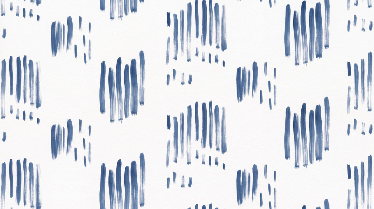 Cool Blue Dash Marks Wallpaper Mural - image 6