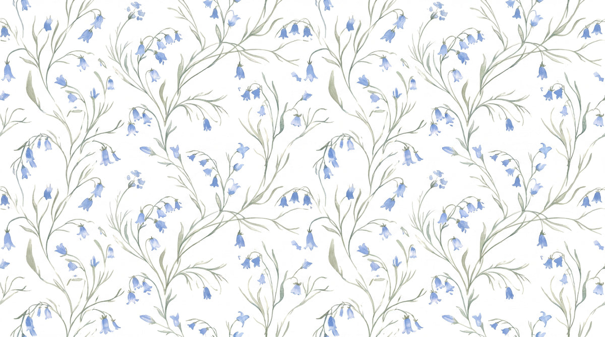 Delicate Bluebell Vines Wallpaper Mural - image 5