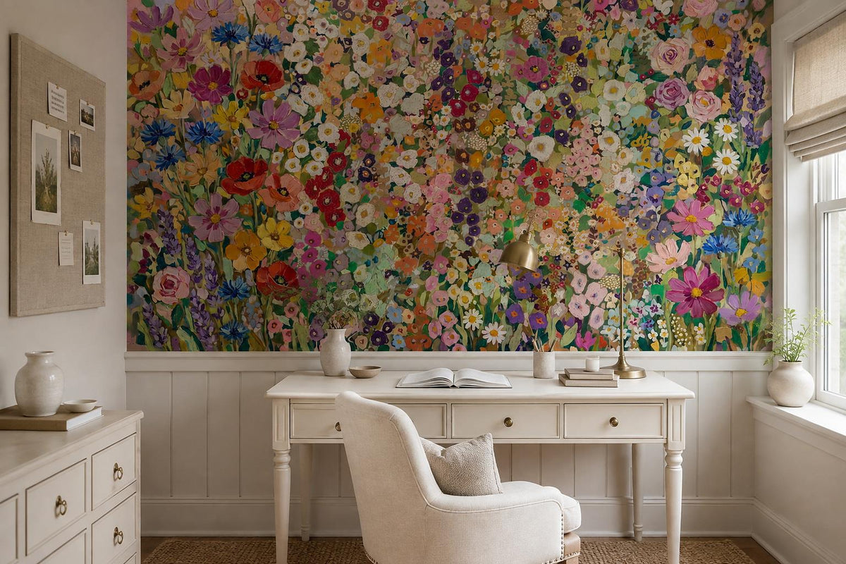 Joyful Multicolour Flower Meadow Wallpaper Mural - image 4