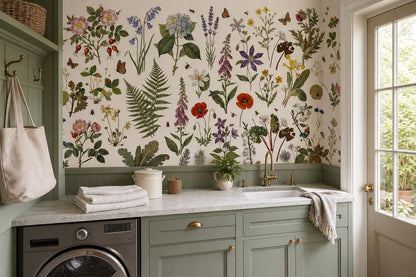 Fresh Pressed Meadow Flowers Wallpaper Mural - image 1