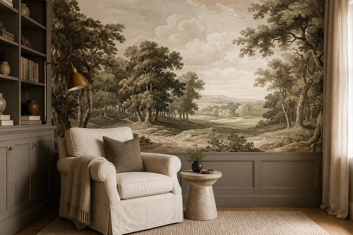 Nostalgic Oak Forest Valley Wallpaper Mural - image 4