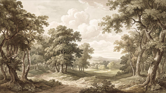 Nostalgic Oak Forest Valley Wallpaper Mural - image 2