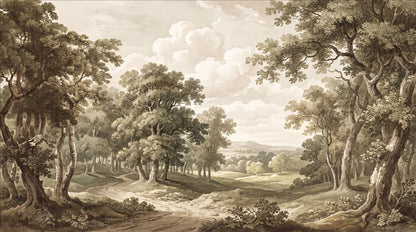 Nostalgic Oak Forest Valley Wallpaper Mural - image 2