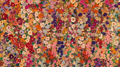 Vibrant Dense Warm Flower Meadow Wallpaper Mural - image 2