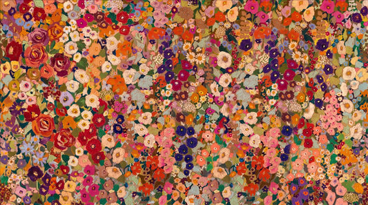 Vibrant Dense Warm Flower Meadow Wallpaper Mural - image 2