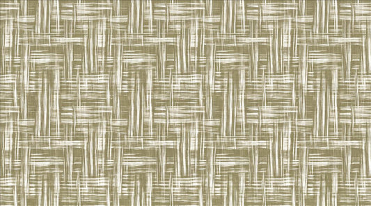 Earthy Olive Crosshatch Weave Wallpaper Mural - image 2