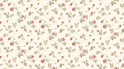 Charming Tiny Rose Sprigs Wallpaper Mural - image 5