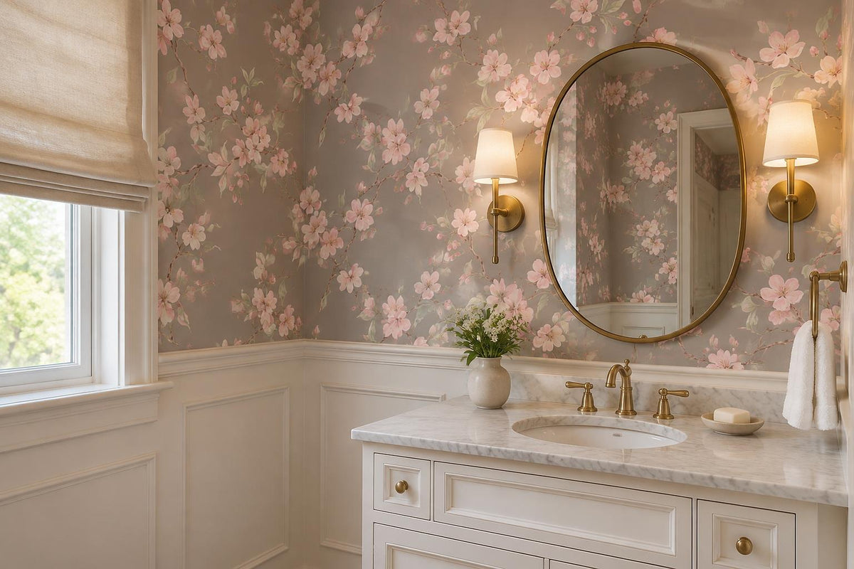 Gentle Pink Blossom Branches Wallpaper Mural - image 4