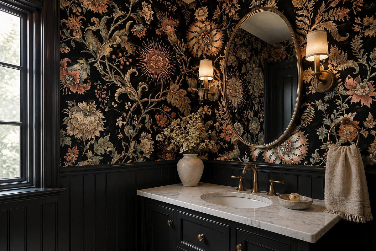 Rich Ornate Botanical Blooms Wallpaper Mural - image 4