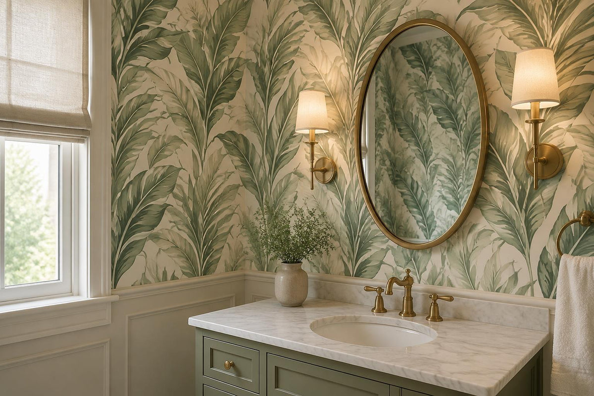 Fresh Green Tropical Leaves Wallpaper Mural - image 5