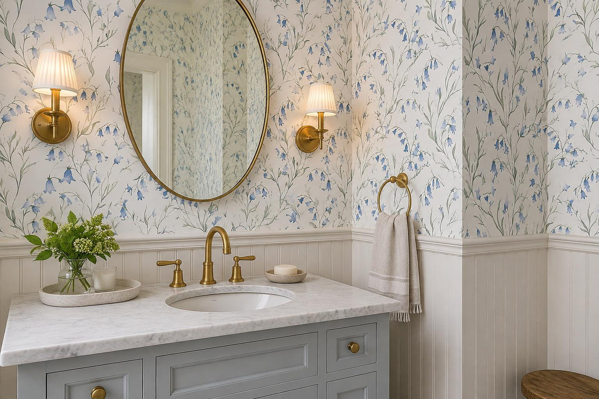 Delicate Bluebell Vines Wallpaper Mural - image 4