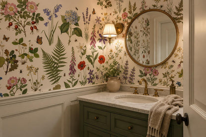 Fresh Pressed Meadow Flowers Wallpaper Mural - image 3