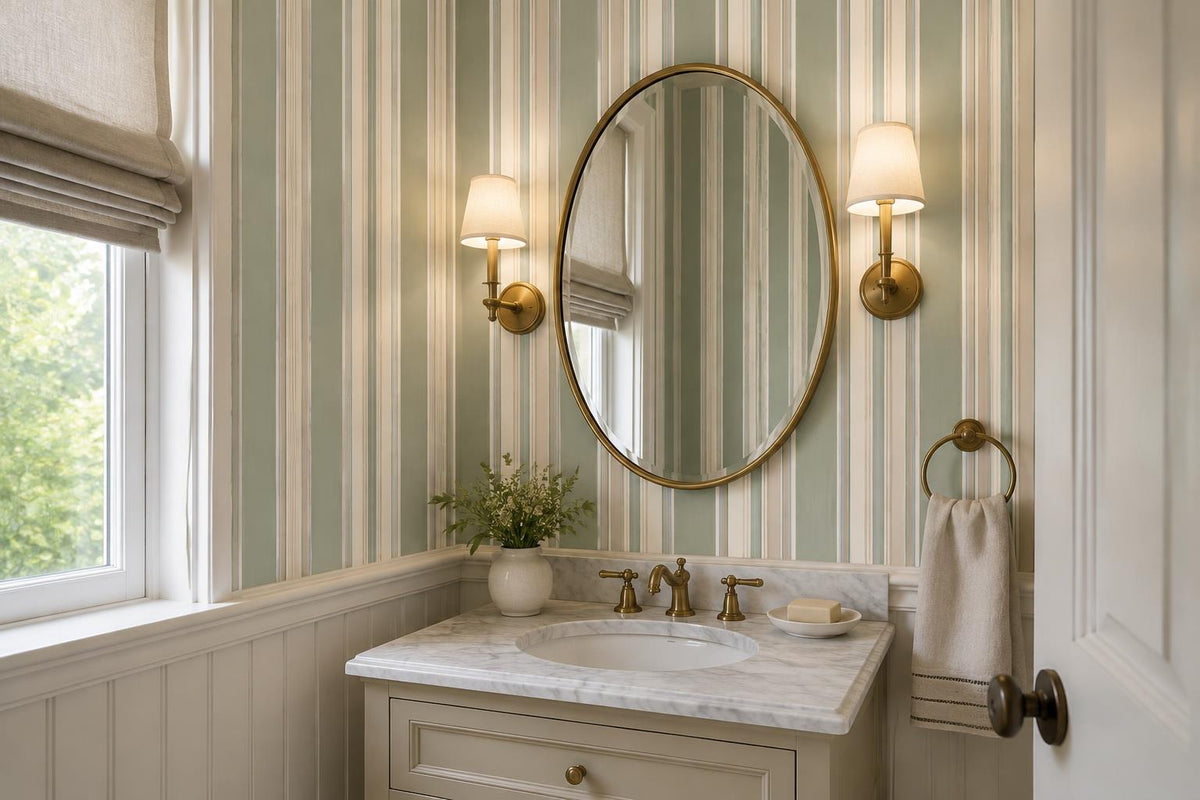 Soft Fine Vertical Stripes Wallpaper Mural - image 5
