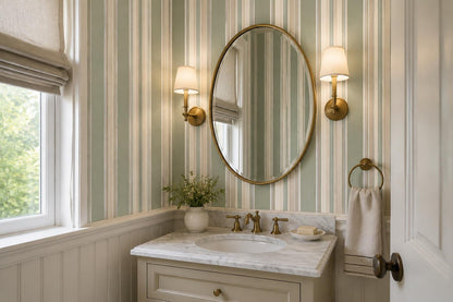 Soft Fine Vertical Stripes Wallpaper Mural - image 5