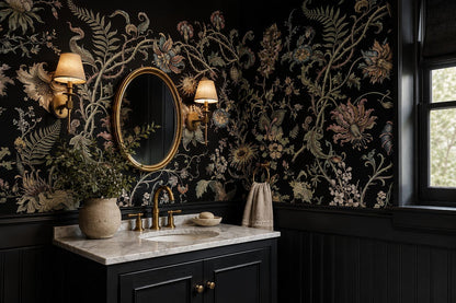 Dramatic Ornate Fantasy Flowers Wallpaper Mural - image 4