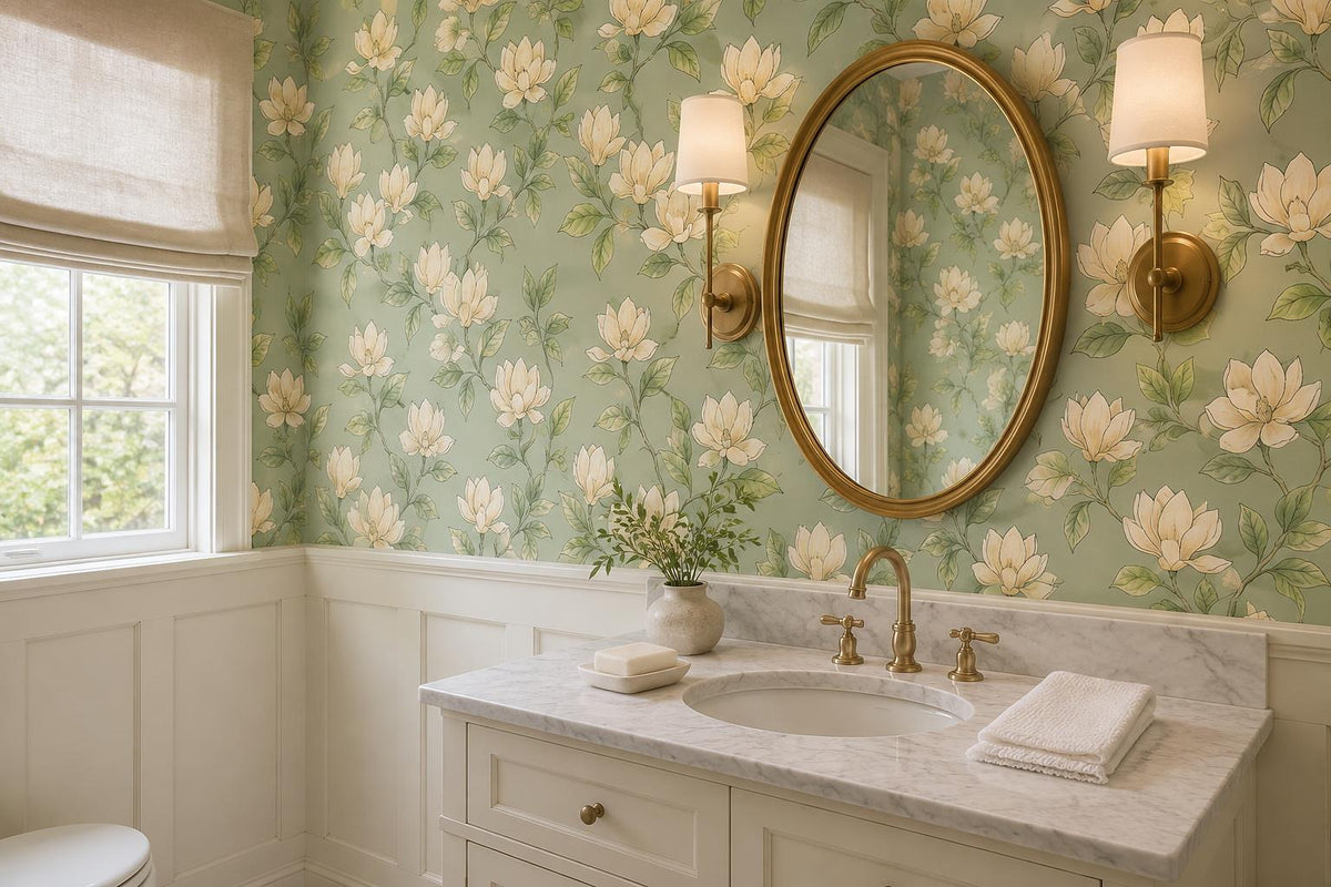 Fresh Magnolia Flowers Wallpaper Mural - image 4