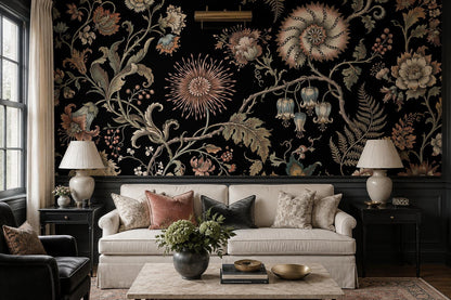 Rich Ornate Botanical Blooms Wallpaper Mural - image 5