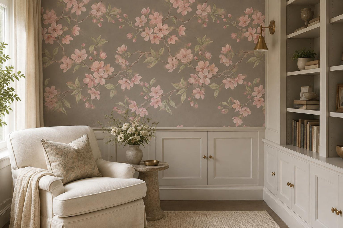 Gentle Pink Blossom Branches Wallpaper Mural - image 5