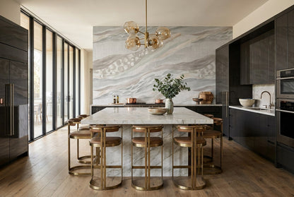 Gray Stripes Wallpaper Mural view 5