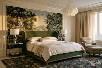 Green Woodland Animals Landscape Wallpaper Mural - 4