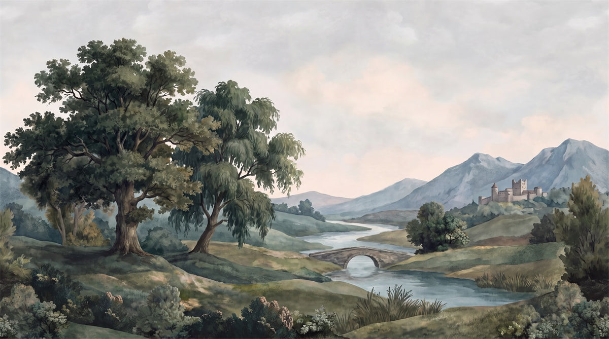 Green River Bridge Landscape Wallpaper Mural - 2