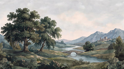 Green River Bridge Landscape Wallpaper Mural - 2