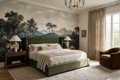 Green Rolling Hills Forest Wallpaper Mural - 3