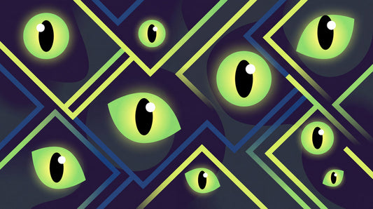 Glowing Monster Eyes Halloween Wallpaper Mural - image 2