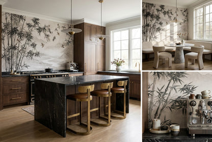 Bamboo Forest Riverscape Ebony Wallpaper Mural - image 5