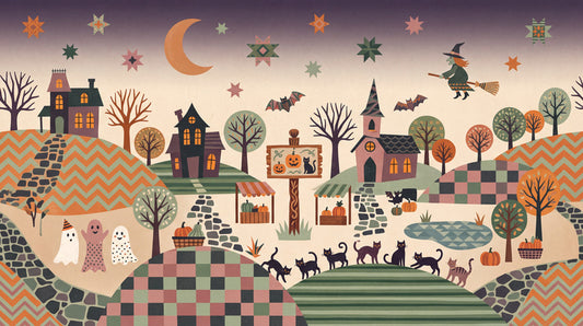 Haunted Village Halloween Wallpaper Mural - image 2
