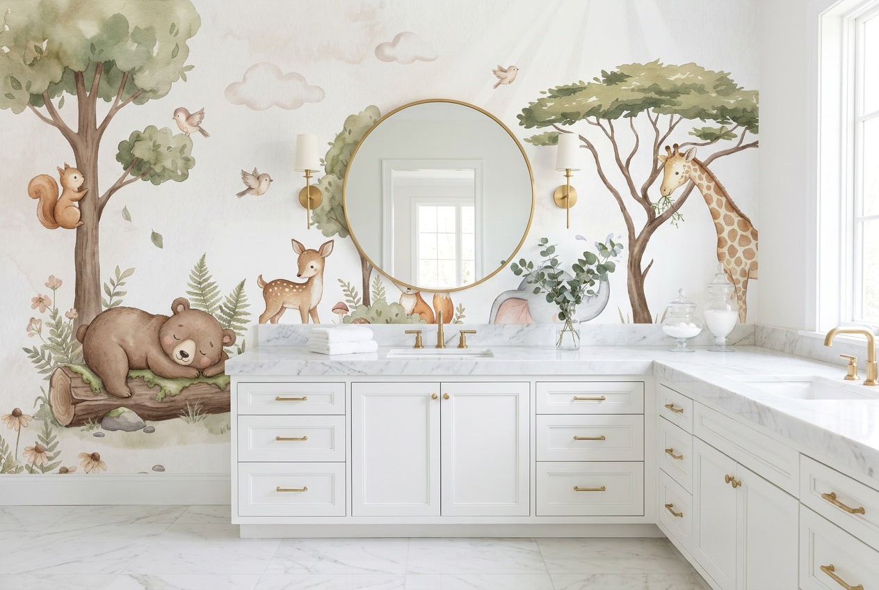 Sage Animals Wallpaper Mural room scene