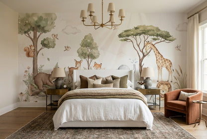 Sage Animals Wallpaper Mural view 3