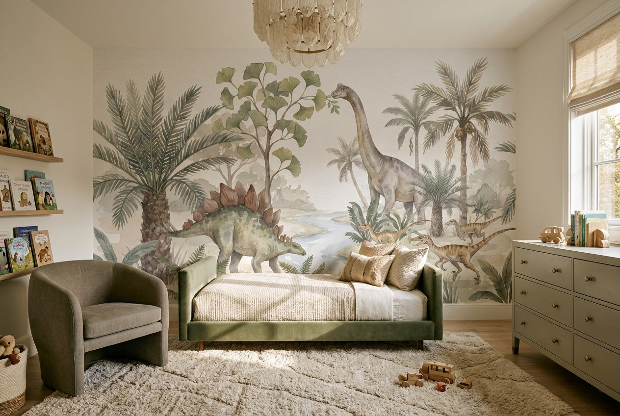 Sage Dinosaur Wallpaper Mural view 3