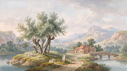Sage Lakeside Village Wallpaper Mural - 2