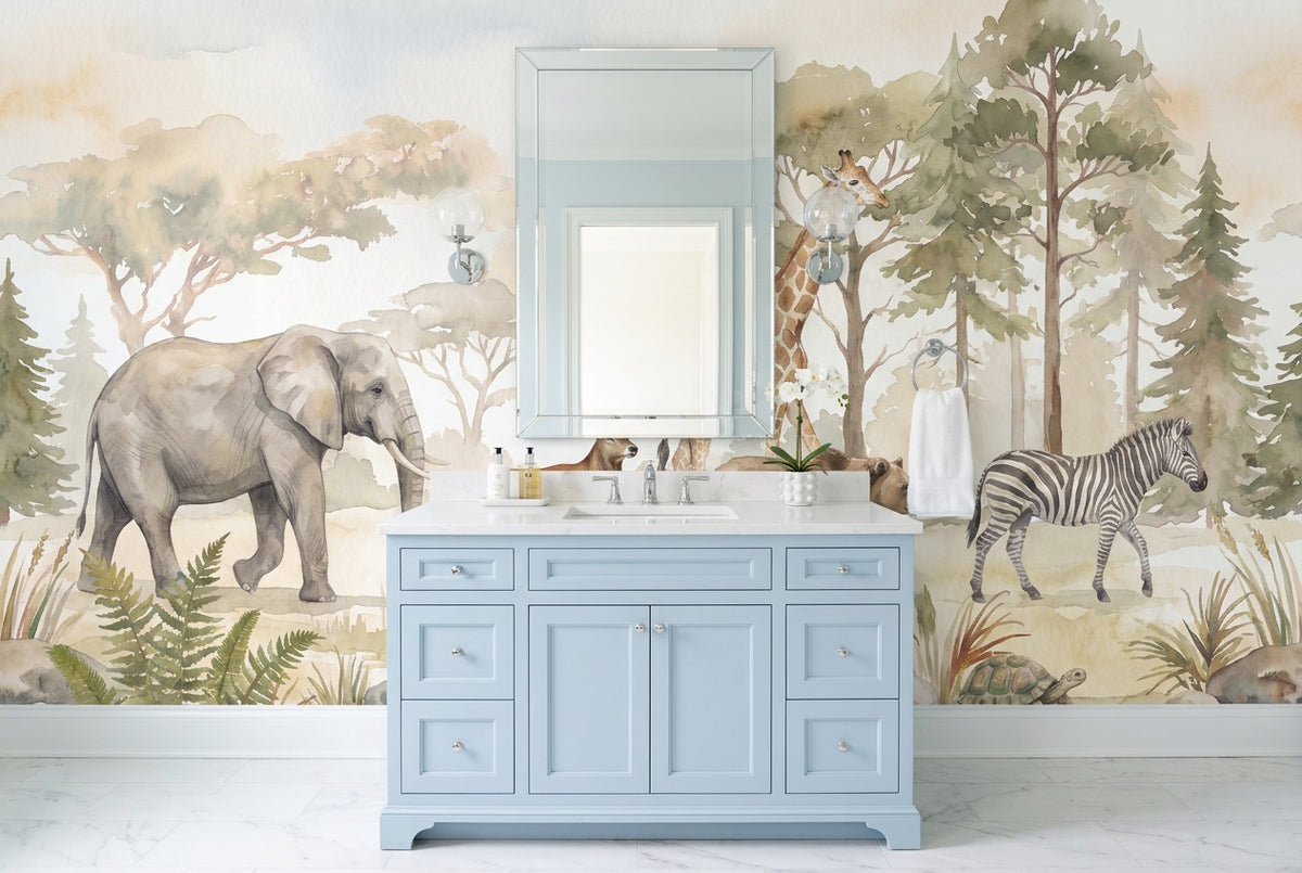 Sand Safari Wallpaper Mural room scene