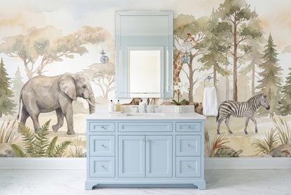 Sand Safari Wallpaper Mural room scene