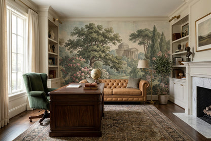 Sage Painterly Flora Jungle Wallpaper Mural