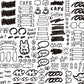 Modern Doodle Art Black Mural Wallpaper