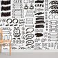 Modern Doodle Art Black Mural Wallpaper