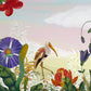 Dancing Flowers Mural Wallpaper for Use in Decorating the Living Room